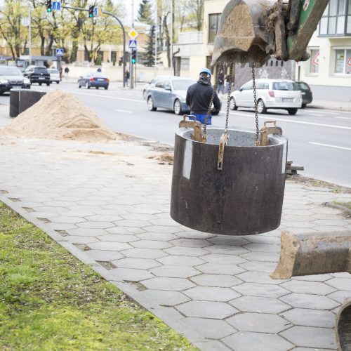 Darbai Vytauto prospekte  © Elijaus Kniežausko nuotr.