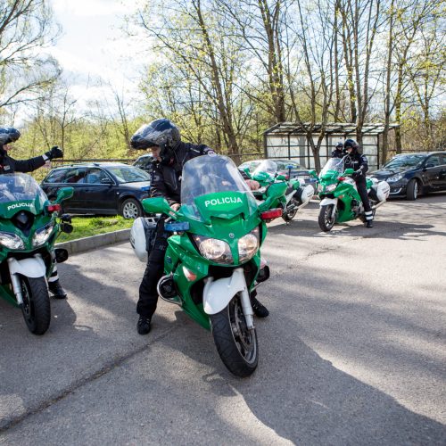 Kauno policijos motociklų reidas  © Vilmanto Raupelio nuotr.