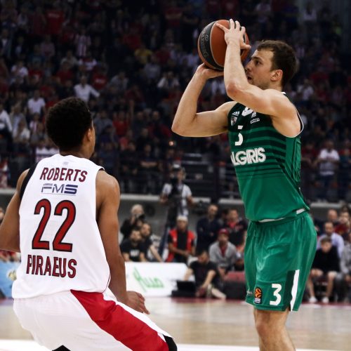 Eurolyga: „Olympiacos“ - „Žalgiris“ 79:68  © EPA-ELTOS nuotr.