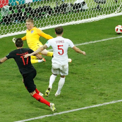 Pasaulio futbolo čempionato pusfinalis: Kroatija - Anglija 2:1  © Scanpix nuotr.