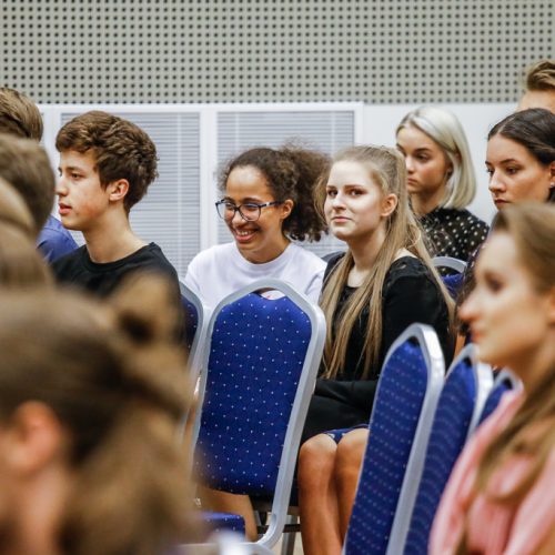 Pasveikino Klaipėdos šimtukininkus  © Vytauto Petriko nuotr.