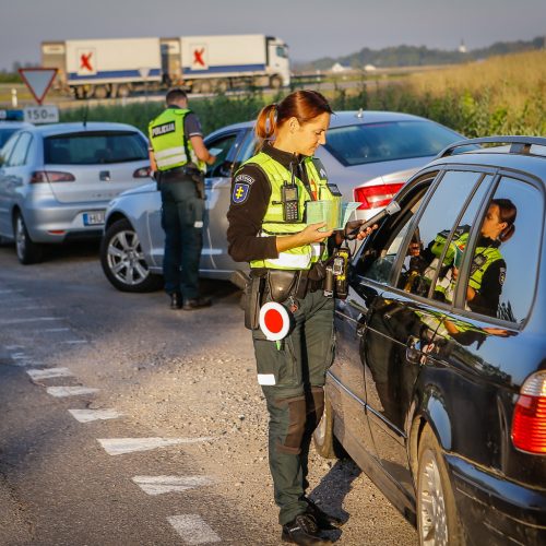 Policijos reidas Klaipėdos rajone 2019.08.24  © Vytauto Petriko nuotr.