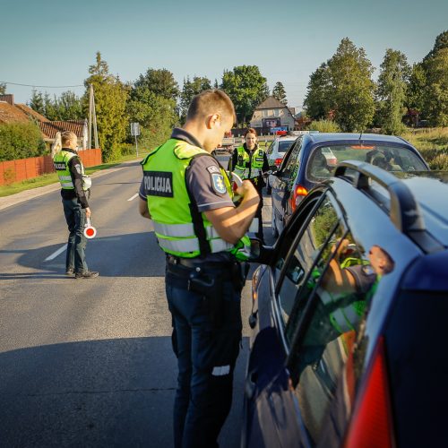 Policijos reidas Klaipėdos rajone 2019.08.24  © Vytauto Petriko nuotr.