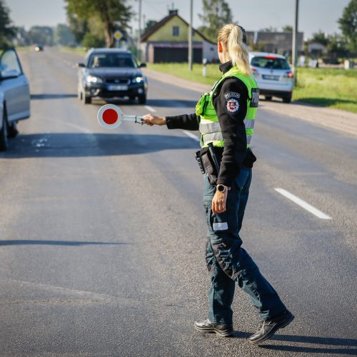 Policijos reidas Klaipėdos rajone 2019.08.24  © Vytauto Petriko nuotr.