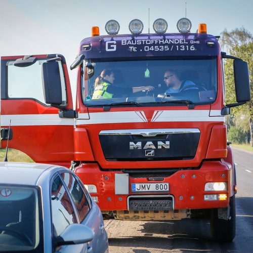 Policijos reidas Klaipėdos rajone 2019.08.24  © Vytauto Petriko nuotr.