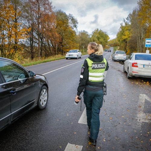 Policijos reidas Klaipėdoje 2019.10.19  © Vytauto Petriko nuotr.