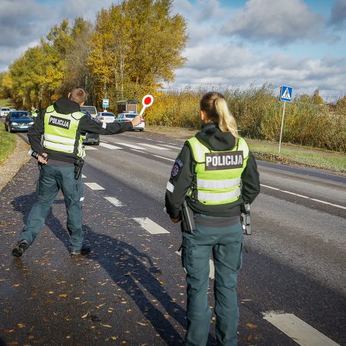 Policijos reidas Klaipėdoje 2019.10.19  © Vytauto Petriko nuotr.