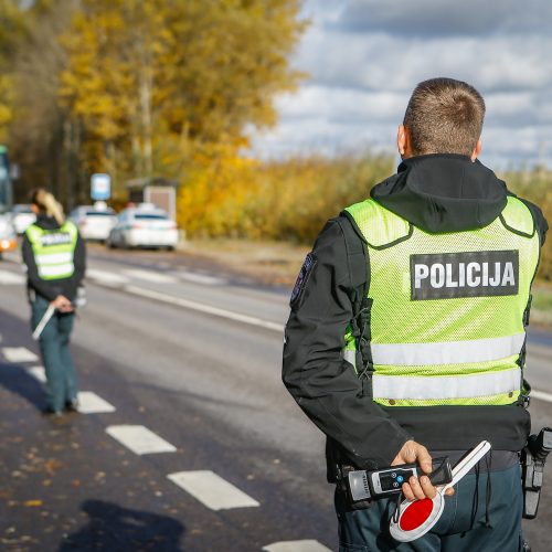 Policijos reidas Klaipėdoje 2019.10.19  © Vytauto Petriko nuotr.