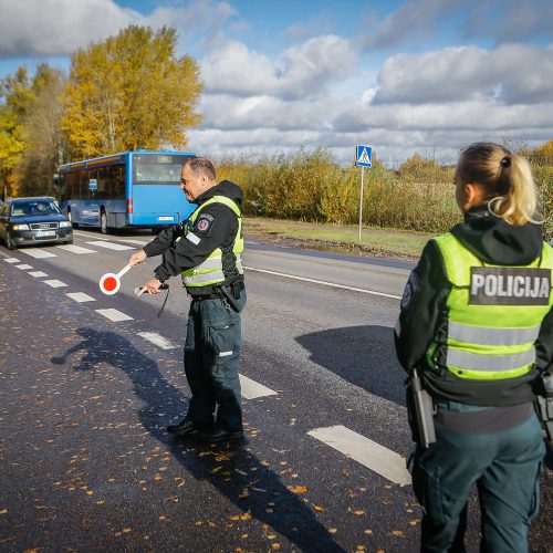 Policijos reidas Klaipėdoje 2019.10.19  © Vytauto Petriko nuotr.