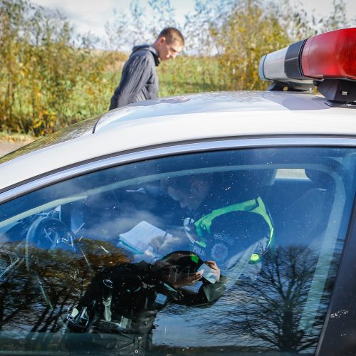 Policijos reidas Klaipėdoje 2019.10.19  © Vytauto Petriko nuotr.