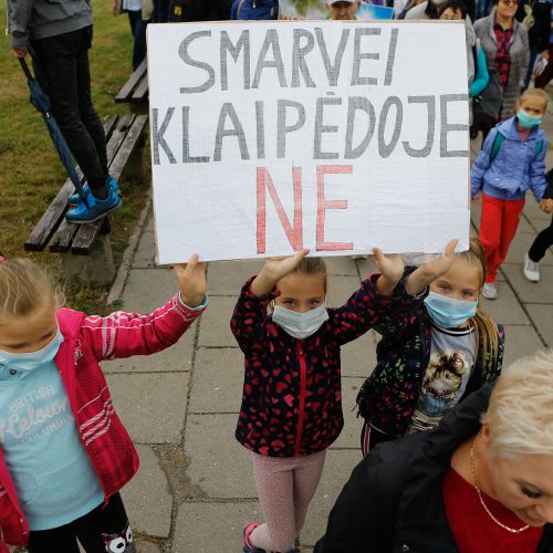 Protestas „Smarvei ne“  © Vytauto Petriko nuotr.