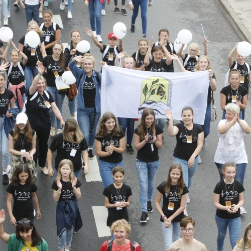 Chorų dalyvių eisena Klaipėdoje  © Vytauto Liaudanskio nuotr.