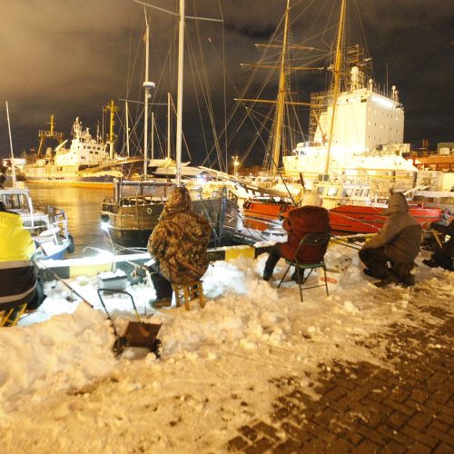 Stintų žvejyba uostamiestyje – „ant bangos“  © Vytauto Liaudanskio nuotr.