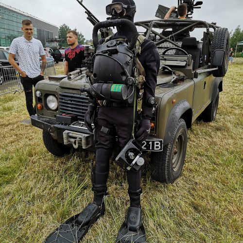 „Stiprus Grifonas 2021“ dalyvių karinės technikos ekspozicija  © Vytauto Liaudanskio nuotr.