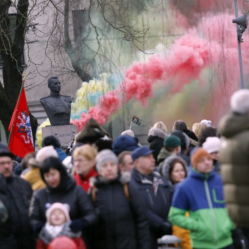 Kauniečiai švenčia Vasario 16-ąją   © Laimučio Brundzos, Kauno miesto savivaldybės nuotr.