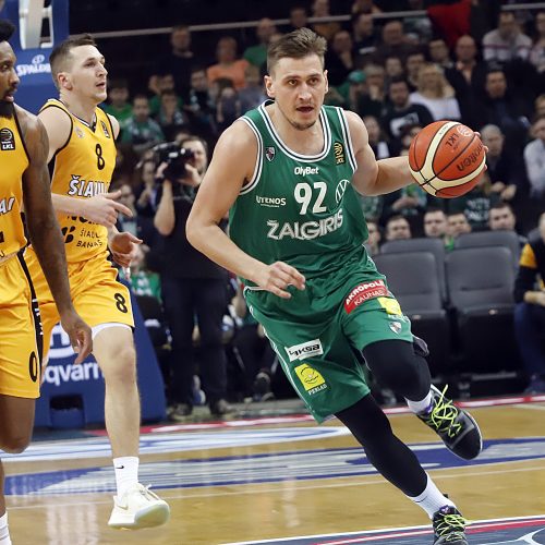 KMT ketvirtfinalis: Žalgiris - Šiauliai 105 : 66  © Laimučio Brundzos nuotr.