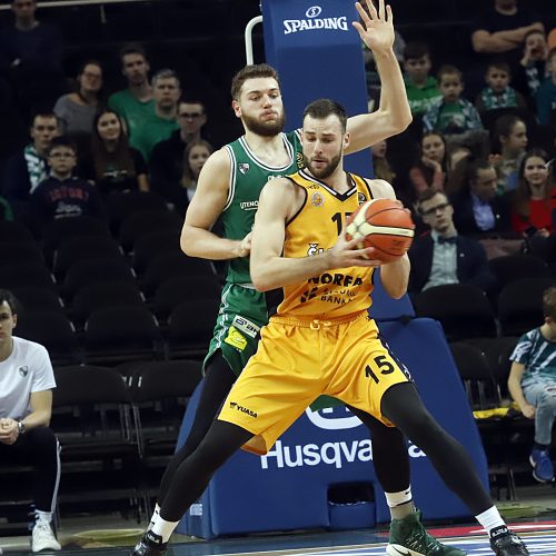 KMT ketvirtfinalis: Žalgiris - Šiauliai 105 : 66  © Laimučio Brundzos nuotr.