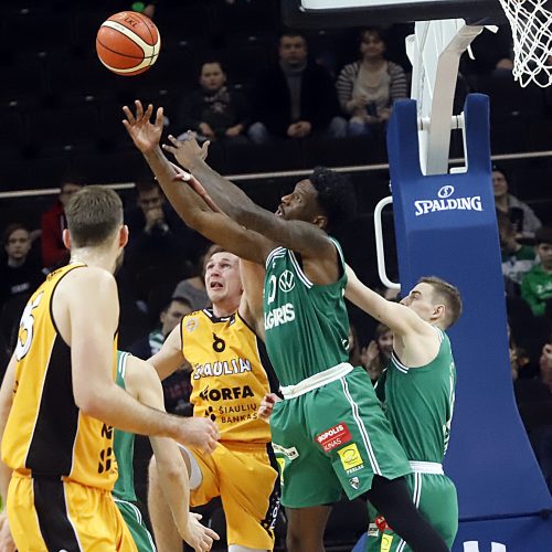 KMT ketvirtfinalis: Žalgiris - Šiauliai 105 : 66  © Laimučio Brundzos nuotr.