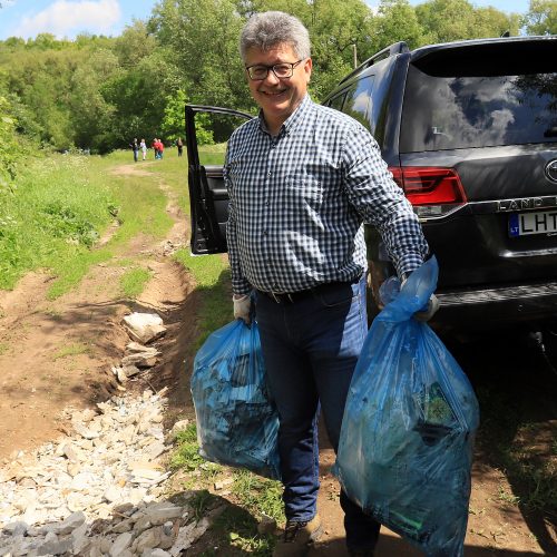 Jiesios ir Nemuno upių pakrančių švarinimas  © Laimučio Brundzos nuotr.