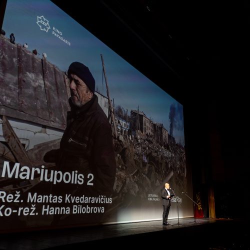 Manto Kvedaravičiaus filmo „Mariupolis 2“ premjera  © Ž. Gedvilos/BNS nuotr.