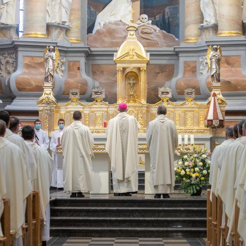 Kauno arkivyskupui K. Kėvalui įteiktas palijus  © Justinos Lasauskaitės nuotr.