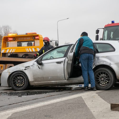 Stipri avarija magistralėje ties Kaunu  © Justinos Lasauskaitės nuotr.