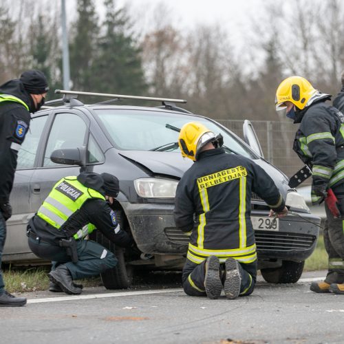 Stipri avarija magistralėje ties Kaunu  © Justinos Lasauskaitės nuotr.