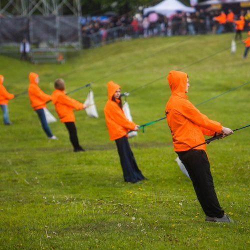 Akrobatai prie Kauno pilies  © Justinos Lasauskaitės nuotr.