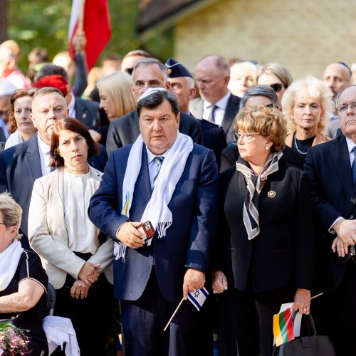 Holokausto aukų atminimas Panerių memoriale  © L. Balandžio / BNS nuotr.