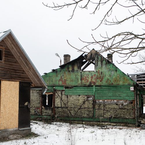  Spaudos konferencija dėl žūčių gaisruose Nemenčinėje  © P. Peleckio / „BNS Foto“ nuotr.