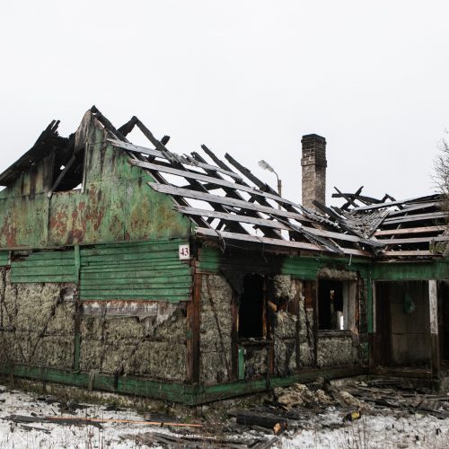  Spaudos konferencija dėl žūčių gaisruose Nemenčinėje  © P. Peleckio / „BNS Foto“ nuotr.