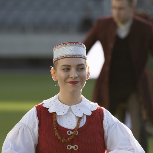 Kauno S. Dariaus ir S. Girėno stadione įvyko Lietuvos ir FIFA futbolo legendų rungtynės  © Simono Baltušio nuotr.