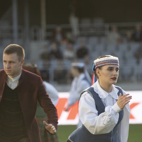 Kauno S. Dariaus ir S. Girėno stadione įvyko Lietuvos ir FIFA futbolo legendų rungtynės  © Simono Baltušio nuotr.