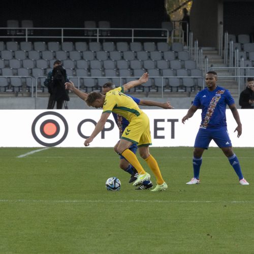 Kauno S. Dariaus ir S. Girėno stadione įvyko Lietuvos ir FIFA futbolo legendų rungtynės  © Simono Baltušio nuotr.