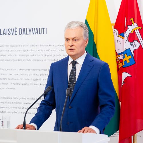 G. Nausėdos spaudos konferencija  © I. Gelūno / Fotobanko nuotr.