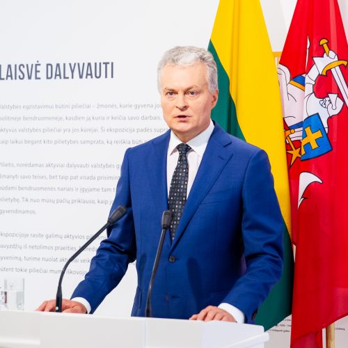 G. Nausėdos spaudos konferencija  © I. Gelūno / Fotobanko nuotr.