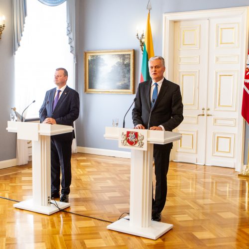 Prezidento ir premjero spaudos konferencija  © P. Peleckio / Fotobanko nuotr.