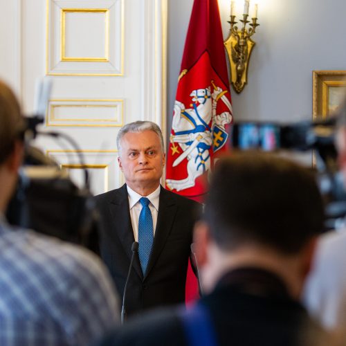 Prezidento ir premjero spaudos konferencija  © P. Peleckio / Fotobanko nuotr.