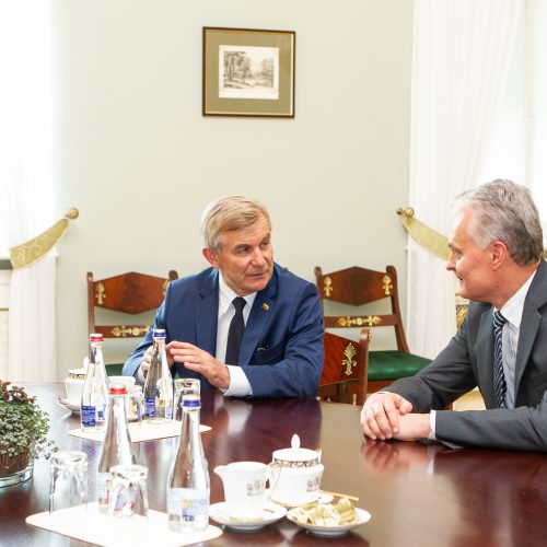 G. Nausėdos ir V. Pranckiečio susitikimas  © P. Peleckio / Fotobanko nuotr.