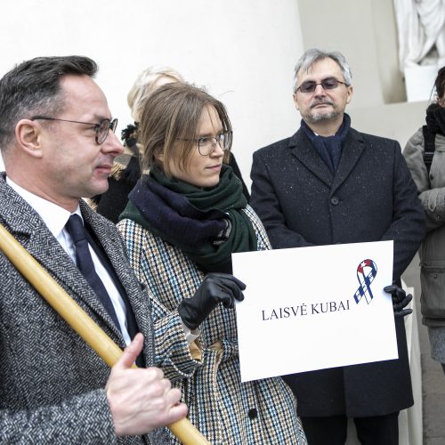 Protestas prieš ES ir Kubos sutarties ratifikavimą  © P. Peleckio / Fotobanko nuotr.