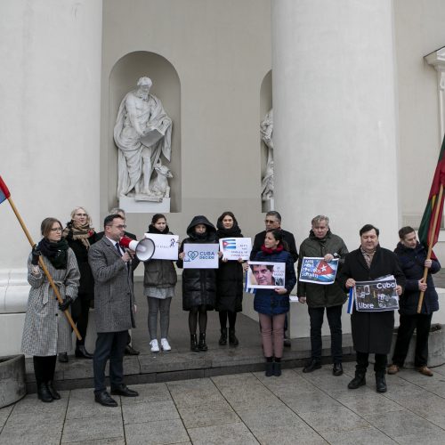 Protestas prieš ES ir Kubos sutarties ratifikavimą  © P. Peleckio / Fotobanko nuotr.