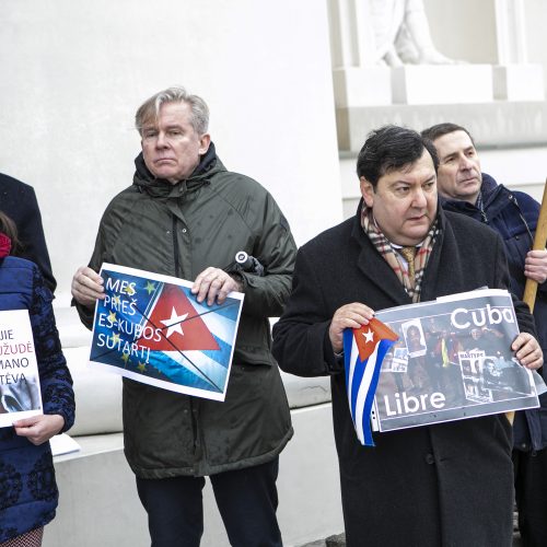 Protestas prieš ES ir Kubos sutarties ratifikavimą  © P. Peleckio / Fotobanko nuotr.