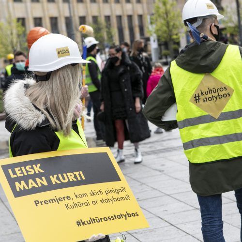 Kultūros bendruomenės protestas „Kultūros statybos“  © P. Peleckio / Fotobanko nuotr.