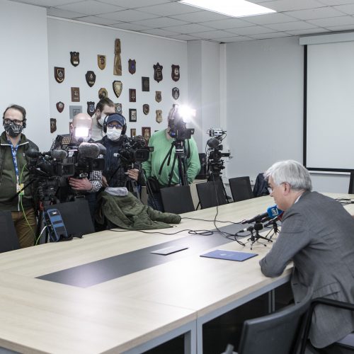 Policijos spaudos konferencija  © P. Peleckio / Fotobanko, Policijos nuotr.