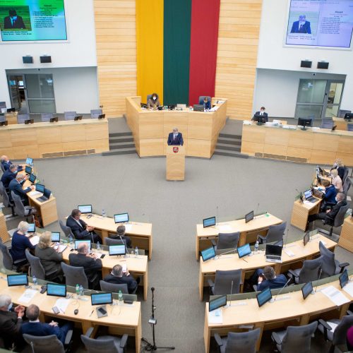 Susisiekimo ministras atsakinėjo į Seimo narių klausimus  © I. Gelūno / Fotobanko nuotr.