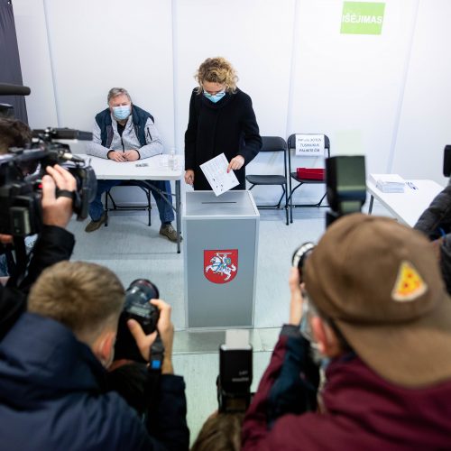 Išankstinis balsavimas: balsuoja partijų lyderiai  © I. Gelūno, T. Biliūno / Fotobanko nuotr.