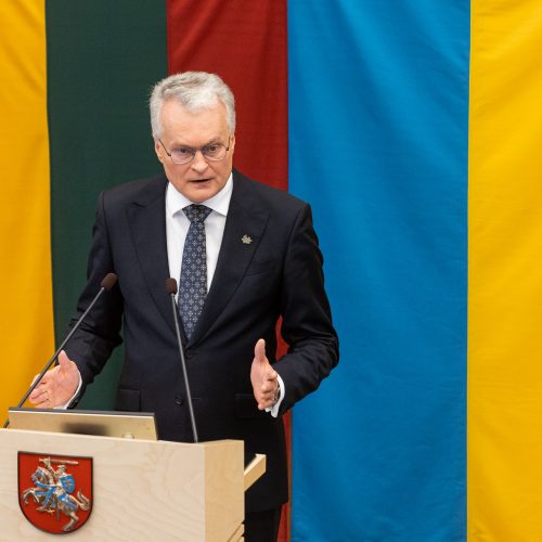 Prezidento metinis pranešimas Seime  © P. Peleckio / BNS nuotr.