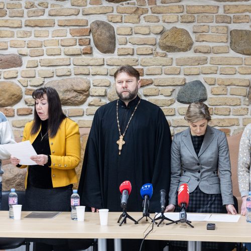 Lietuvos stačiatikių arkivyskupijos atstovų spaudos konferencija  © P. Peleckio / BNS nuotr.