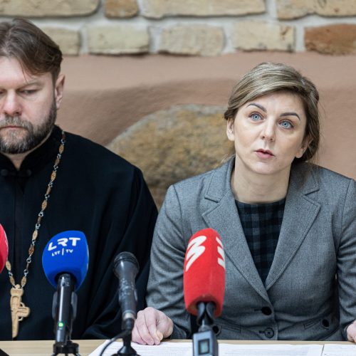 Lietuvos stačiatikių arkivyskupijos atstovų spaudos konferencija  © P. Peleckio / BNS nuotr.