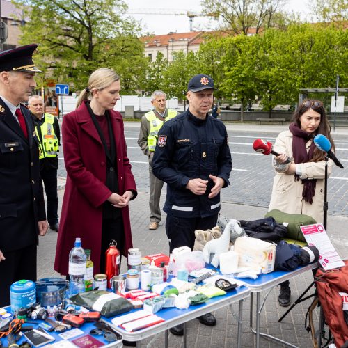 Civilinės saugos kampanijos „Žinojimas saugo“ pristatymas  © P. Peleckio / BNS nuotr.